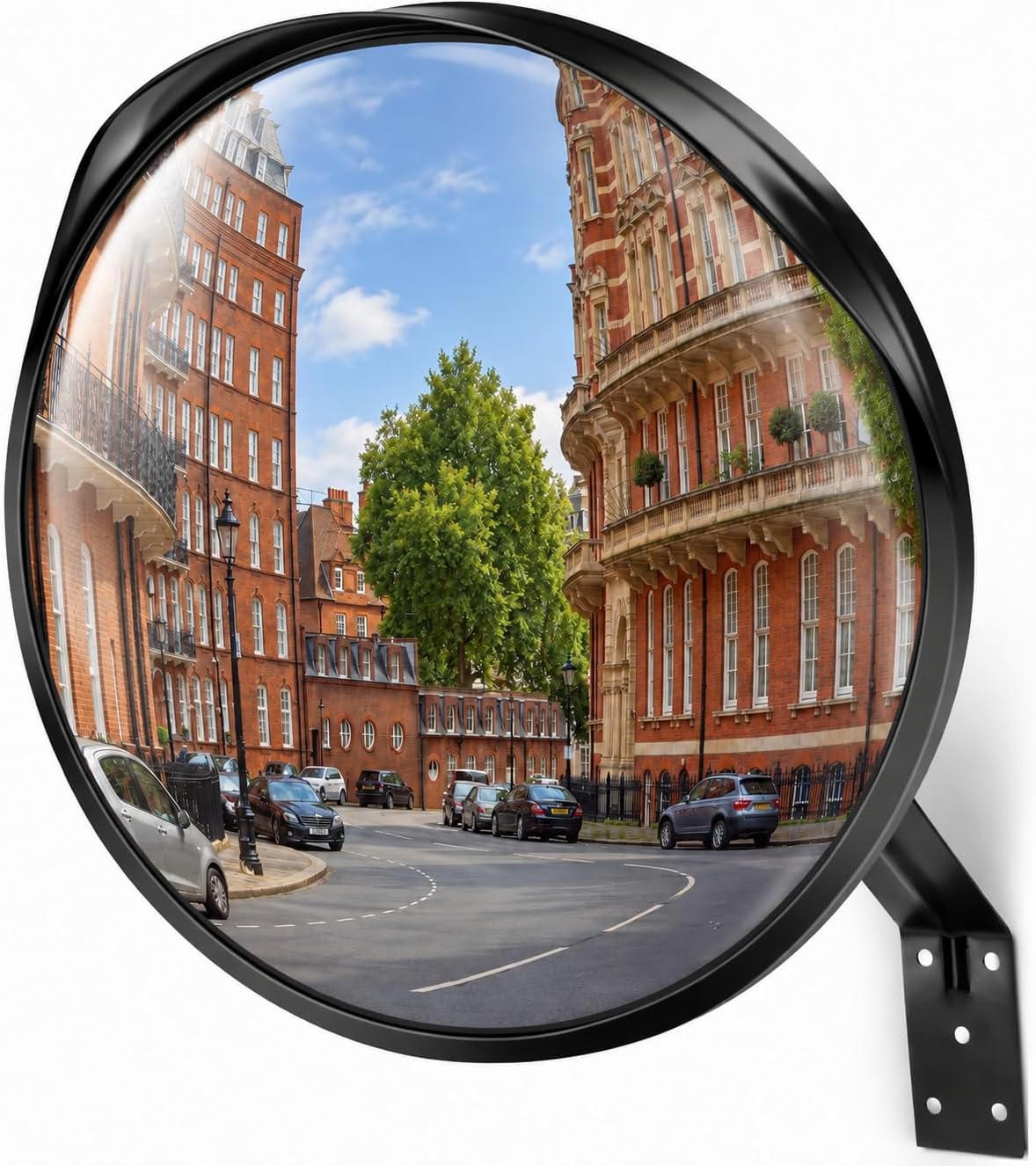 Angooni 12" Convex Driveway Mirror, Adjustable Blind Spot Traffic Mirror