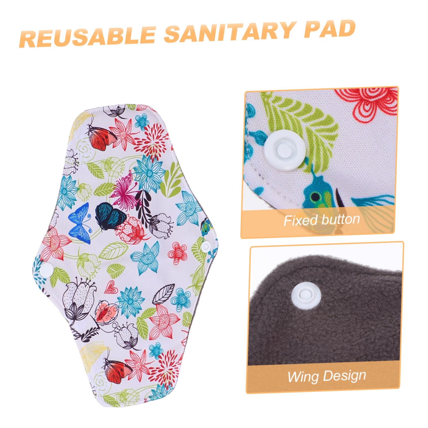 Didiseaon 3 Juegos Toallas Sanitarias Reutilizables Toallas Sanitarias De Tela Compresas Menstruales Reutilizables Compresas Con Alas Cuecas Menstruales Colchonetas De Lactancia 3 Piezas * 3