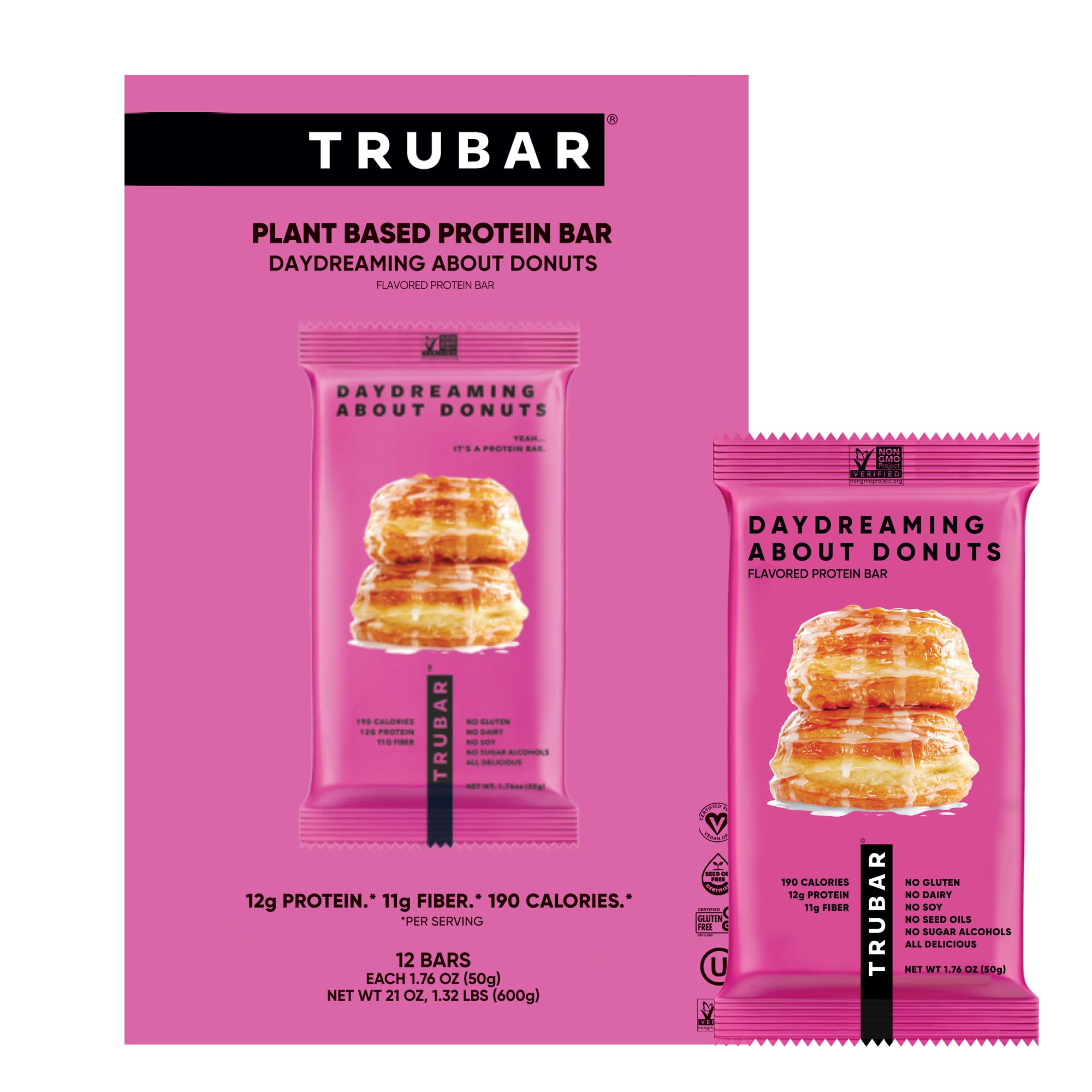TRUWOMEN Plant Fuel Protein Bar 12 Count Daydreaming About Donut Health Personal Care