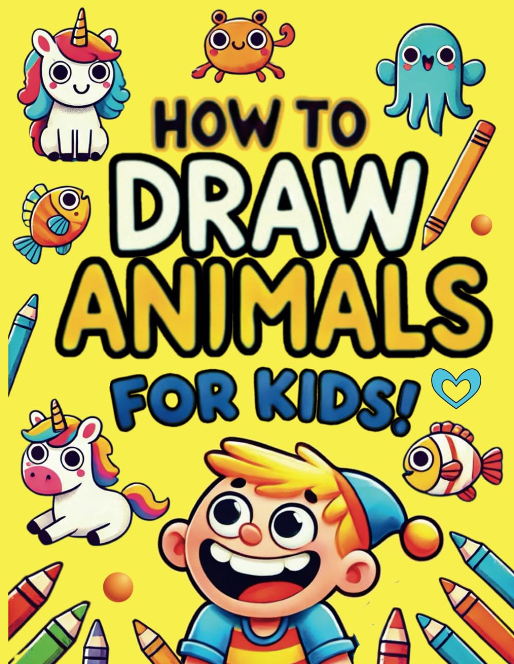 How to draw animals book for kids: how to draw activity book for kids,Step-by-Step Drawing Fun