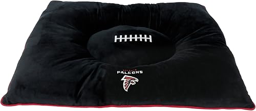 Miniatura 5 de Pets First Cama para mascotas de la NFL – Cama de almohada de felpa suave y acogedora de los Pittsburgh Steelers – Cama de fútbol para perros.
