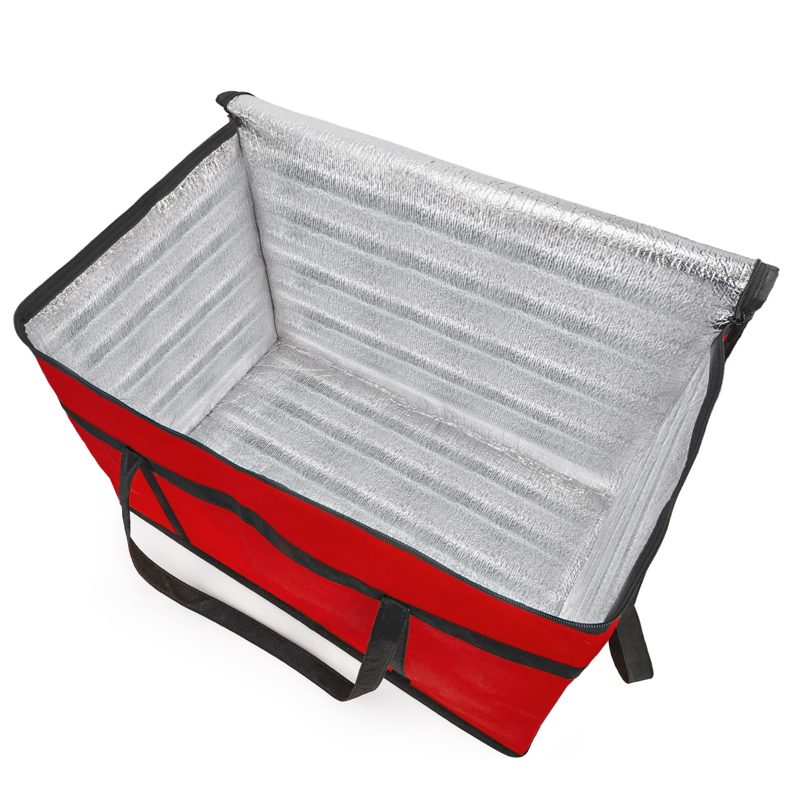 AVLA Lot de 3 sacs isothermes de livraison de nourriture, 77 L, XXXL, réutilisables, sacs isothermes pliables avec poignée solide et fermeture éclair pour la restauration, le shopping, les voyages