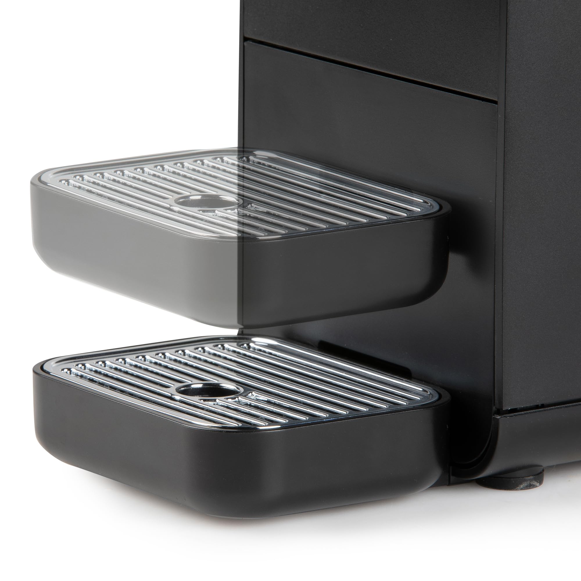 DOMO DO748K Máquina de café de cápsulas 4 en 1 – Cafetera espresso y capuchino para Nespresso, Dolce Gusto, ESE y café molido – Control táctil – Cuchara dosificadora con tamper
