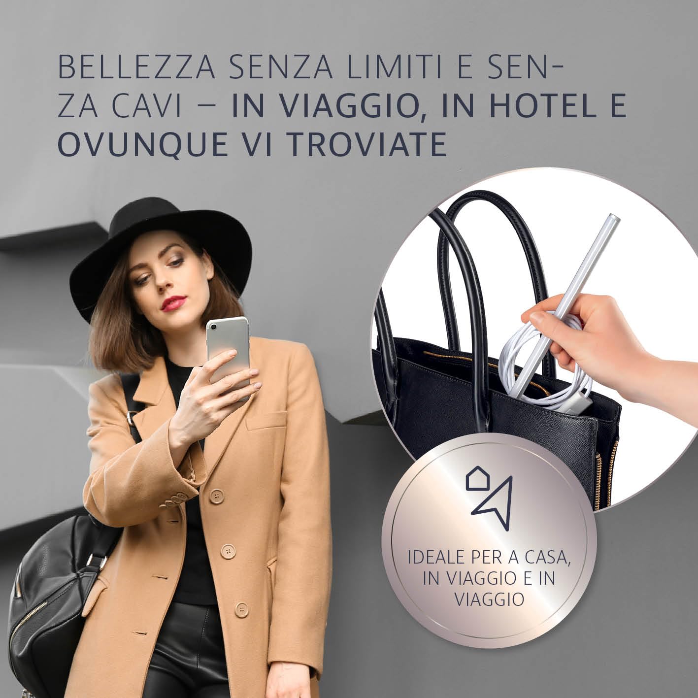 My Beauty Light® Glamour Edition 5-in-1 LED simula la luce del giorno per un make-up radioso | 5 diverse impostazioni di luce, design elegante e cavo in tessuto, facile da fissare