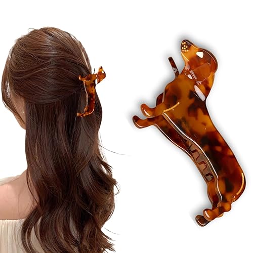 Dachshund Gifts for Women, Women Acetate Fiber Hair Clips, Weiner