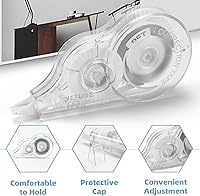 Vista 3 de 12 Pcs Correction Tape, 39.4 Ft White Wrong Out Tear-Resistant Bulk, Instant Corrections Easy To Use Applicator for School, Office, Note Taking