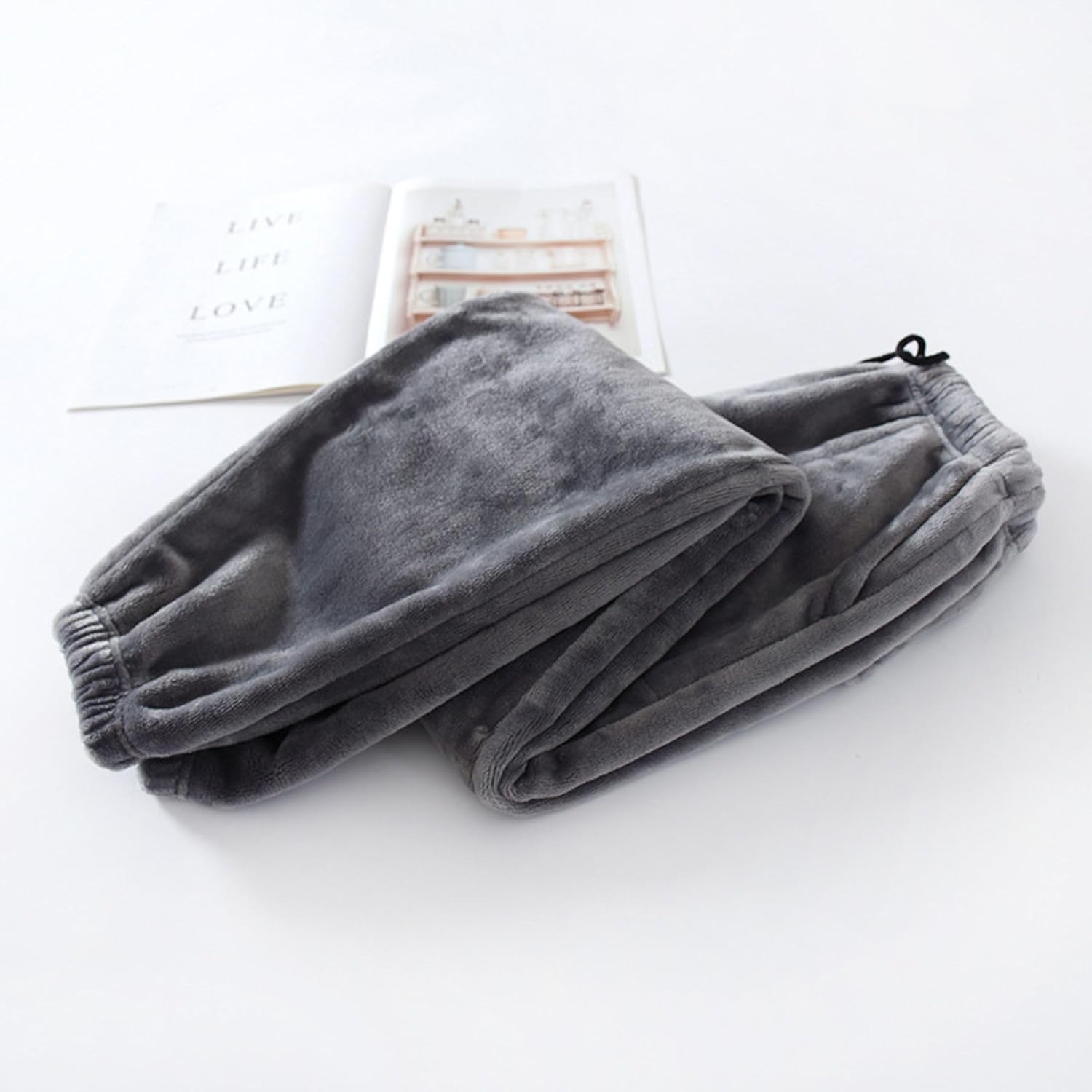 Fiona Jolin Women's Plush Fluffy Pajama Pants Winter Warm Fuzzy Fleece Lounge Bottoms Sleepwear with Pockets - Image 3