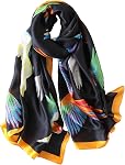 Womens 100% Large Mulberry Silk Scarf Long Satin Scarf Fashion Designer Scarf Lightweight Wraps