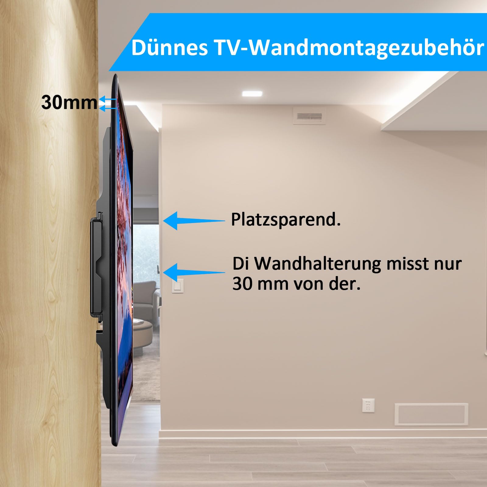 Soporte de pared inclinable para televisores de 42 a 90 pulgadas, LCD LED o monitor de hasta 100 kg, VESA máx. 750 x 500 mm, ultra fino, pesado, soporte de pared para TV