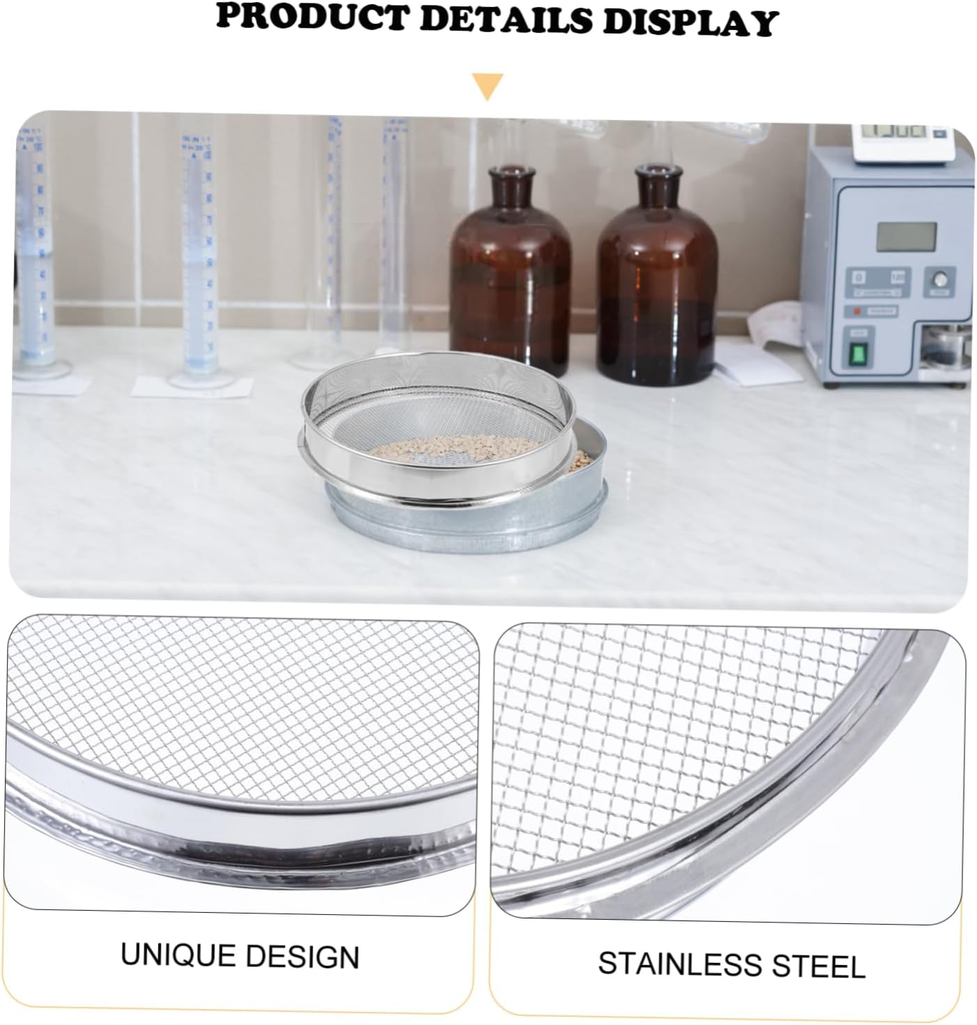 Handheld Stainless Steel Cereal Sifter Fine Mesh Grain Strainer for Baking and Cooking Design for Easy Use and Practicality