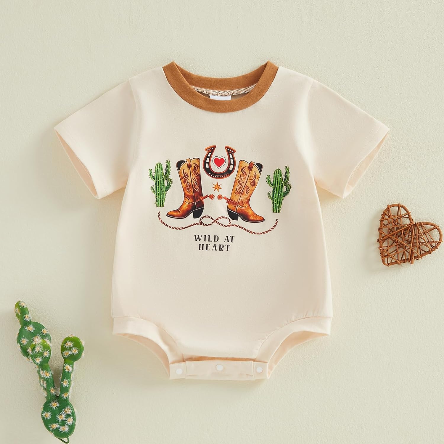 Biayxms Western Baby Boy Girl Clothes Romper Cow One Piece Oneise Infant Cowboy Cowgirl Bodysuit Tops Newborn Baby Outifts - Image 3