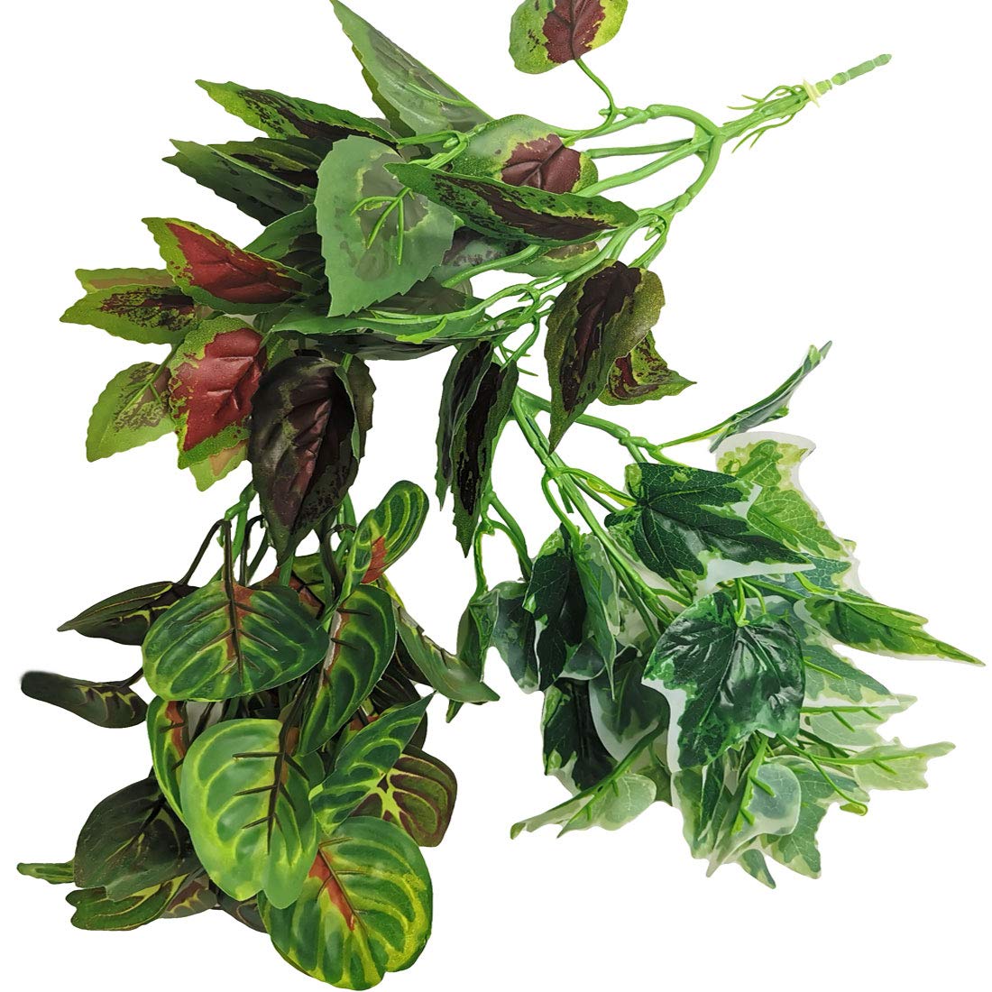 GREENADSCAPE 2x Künstliche Terrarienpflanzen - Realistische Deko Für Reptilien