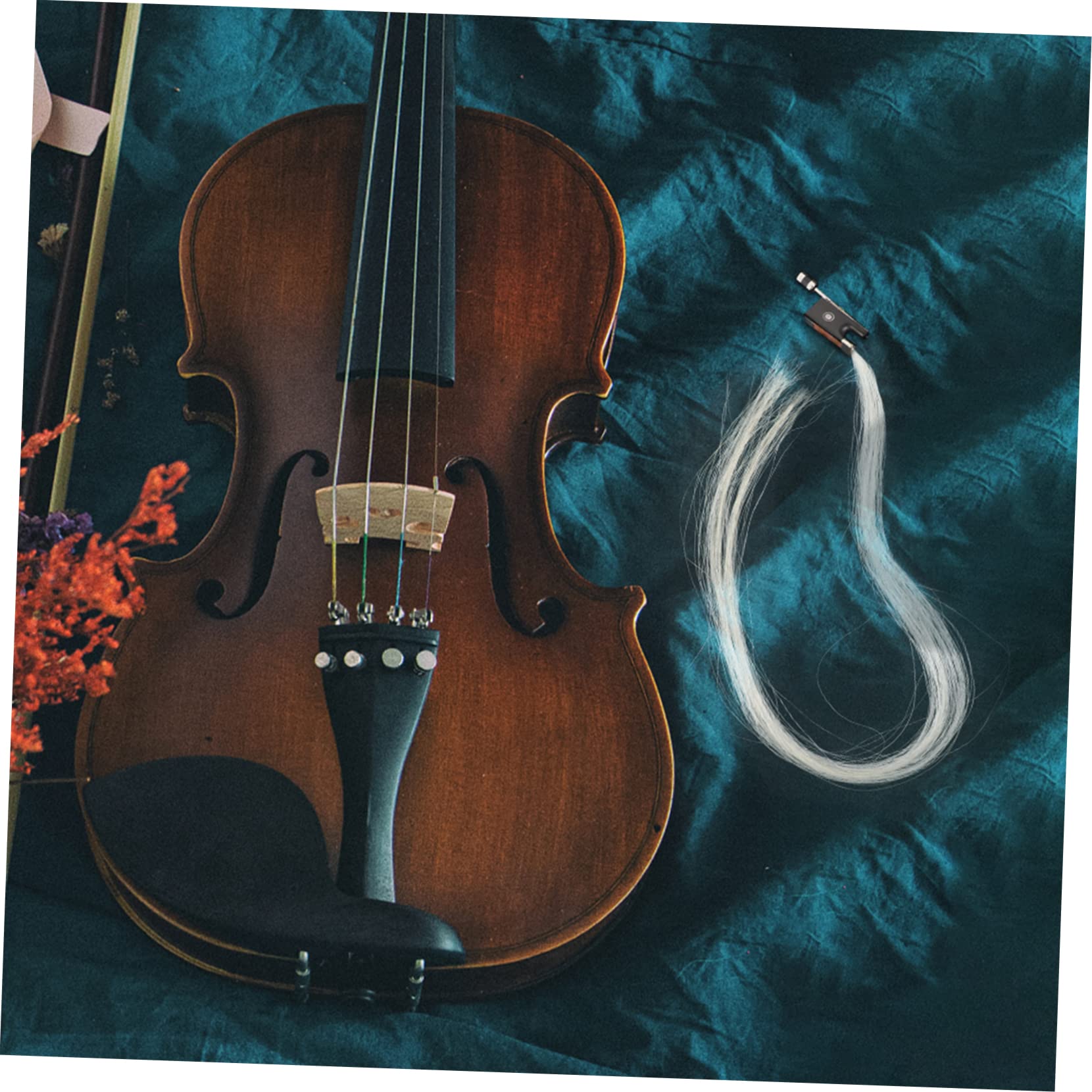 Abaodam Coda Per Violino Pelo Di Cavallo Naturale Accessorio Per Strumenti Musicali Per Principianti e Studenti Materiali Resistenti e Facili Da Installare Sostituzione Autonoma Del