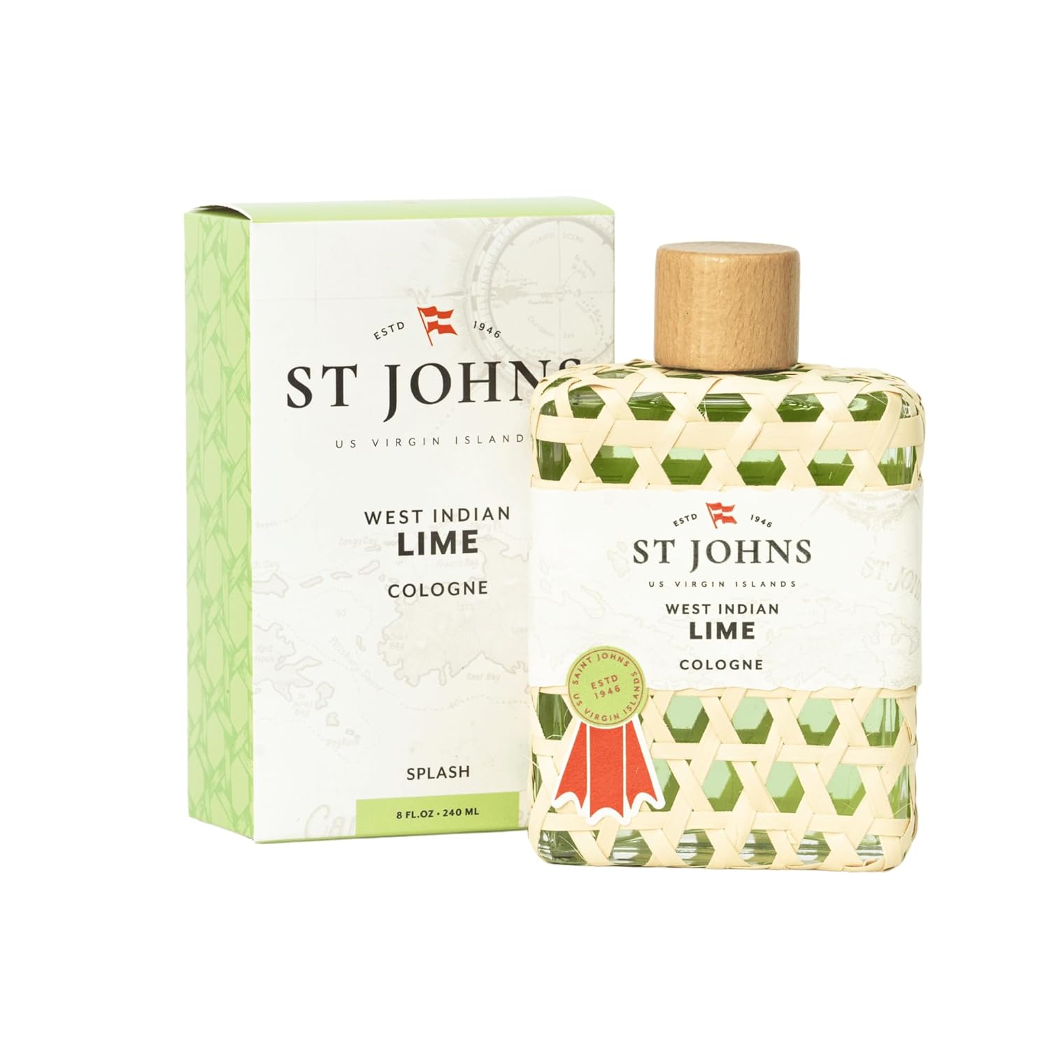 St Johns West Indian Lime Aftershave Lotion 8 Oz Splash. Fresh Lime Scent for Men. Cool and Refreshing Aftershave Lotion. One of our Best Aftershaves for 70 years.