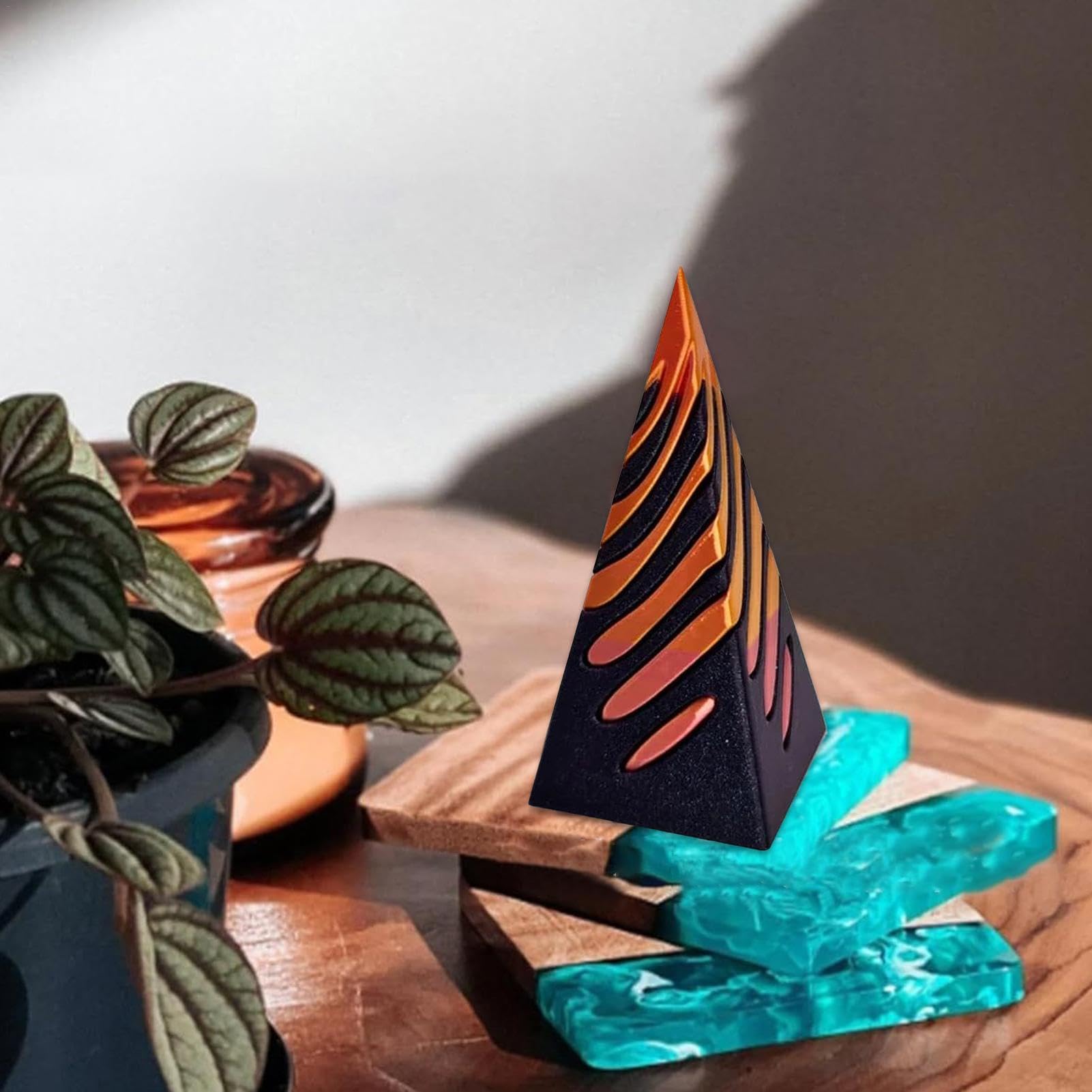 Giocattolo Piramide Fidget 3D | Scultura Impossibile Pyramid Passthrough 54x110 Mm – Gioco Anti-Stress In PP