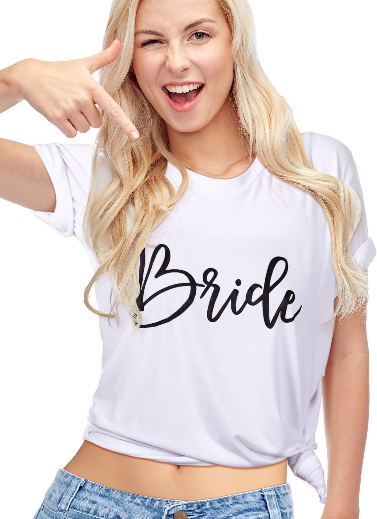 CroknitBride Shirt Women Wedding Shirt Bridal Short Sleeve T Shirt Pullover Top for Bridesmaid Bachelorette Party Vacation