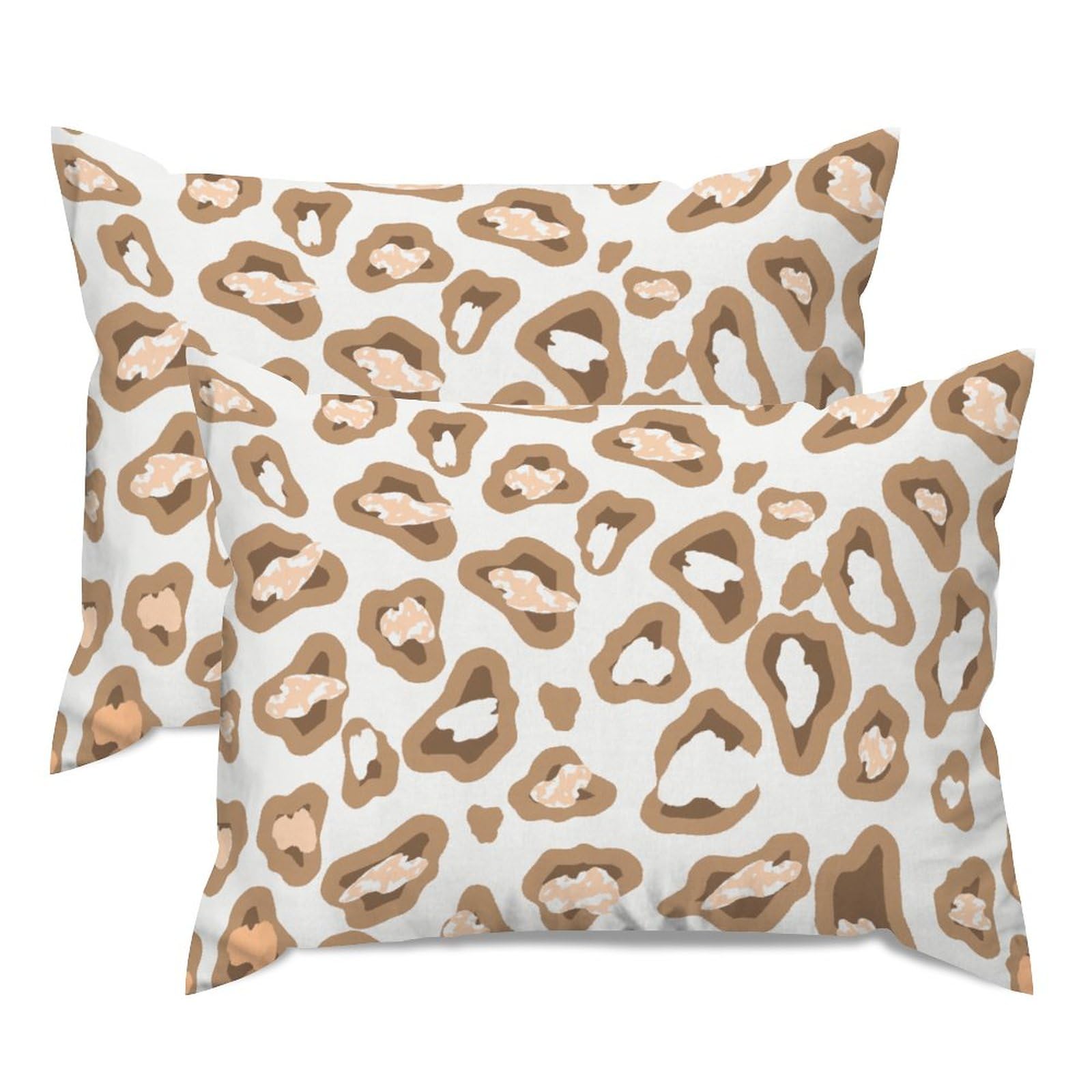 Housse de coussin lin et coton au tissage jacquard imprimé guépard haut de gamme