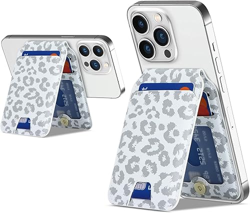 Cavor Compatible con Magsafe - Cartera magnética para iPhone 1716 Pro Max14 Pro1514 Plus1312 MagSafe, crédito para iPhone 151312, color blanco