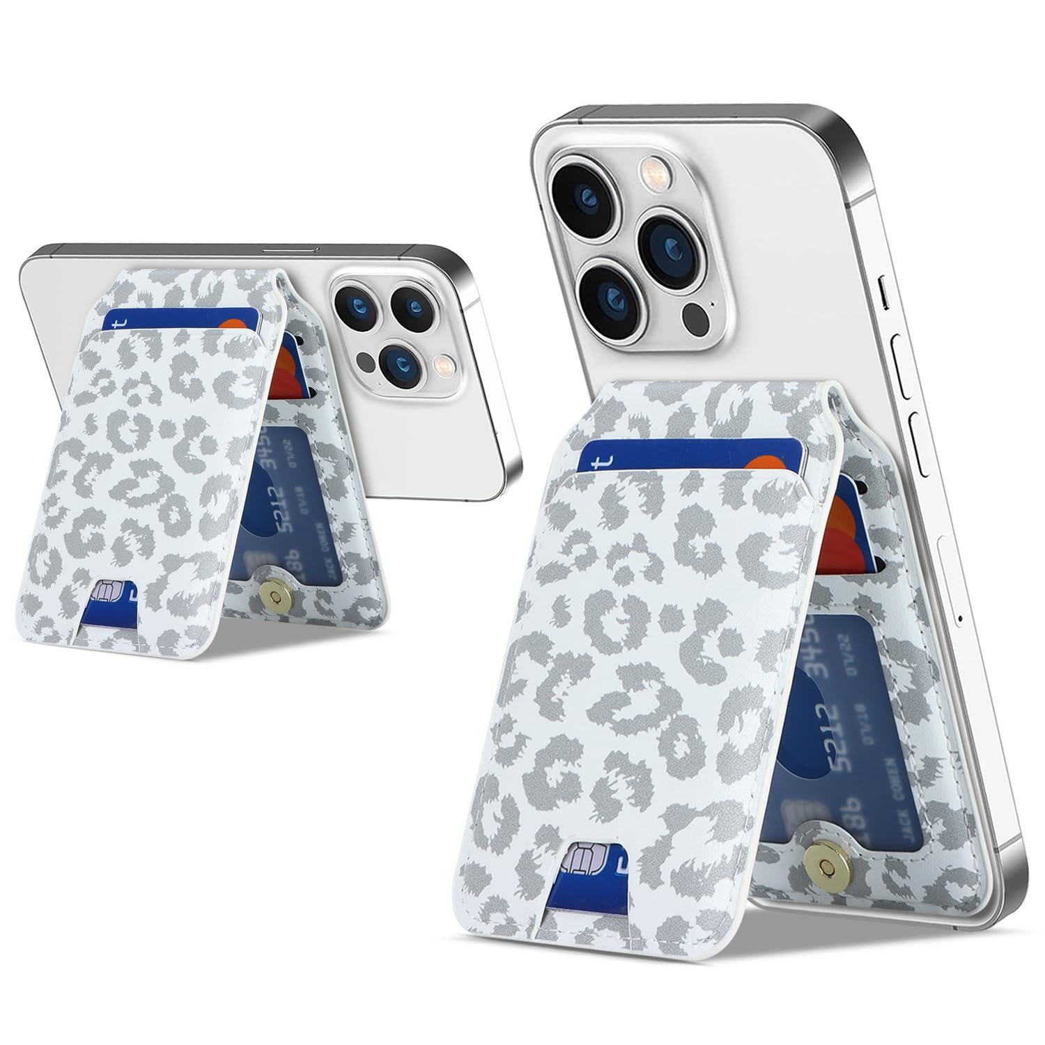 Magnet Wallet For Iphone Cavor MagSafe Wallet With Stand (Purple