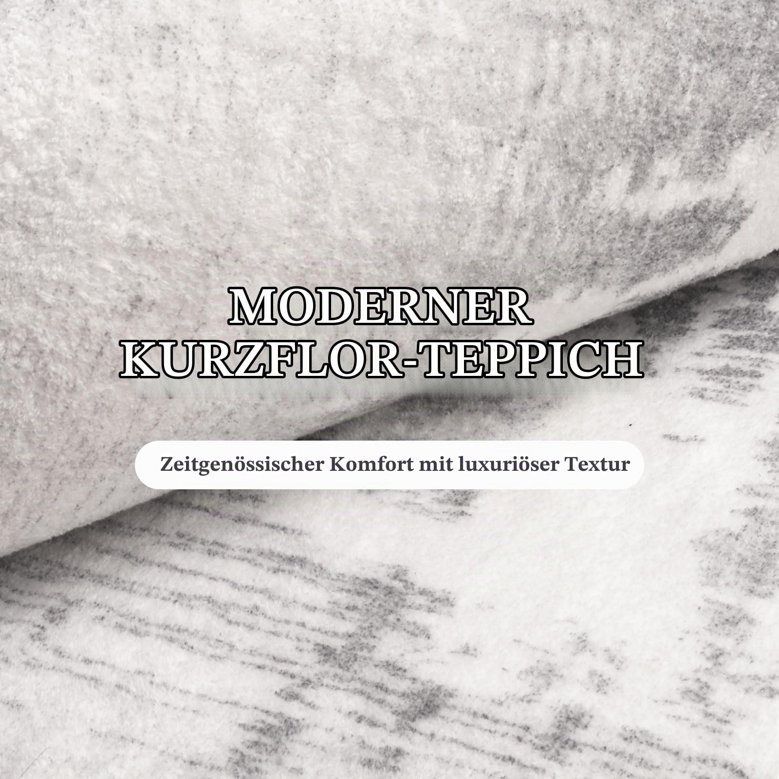 Vamcheer Waschbar Teppich Wohnzimmer, 10MM Eingedickter Schwamm 160X230 CM – Ansicht 5