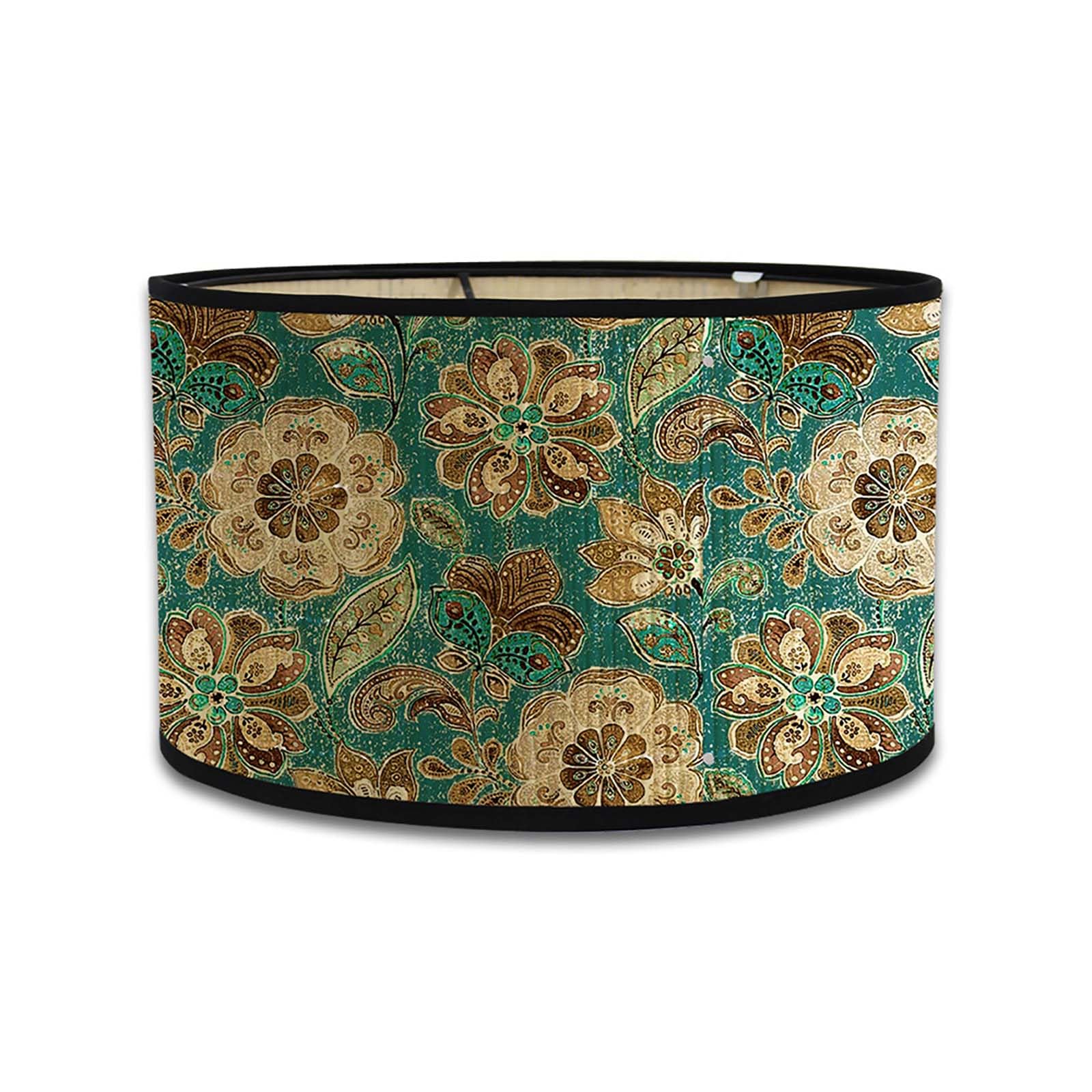 Retro Bamboo lampshade, Round Drum Shaped lampshade for Tables or Chandeliers, Suitable for Simple Ceiling Chandeliers (Style 13)