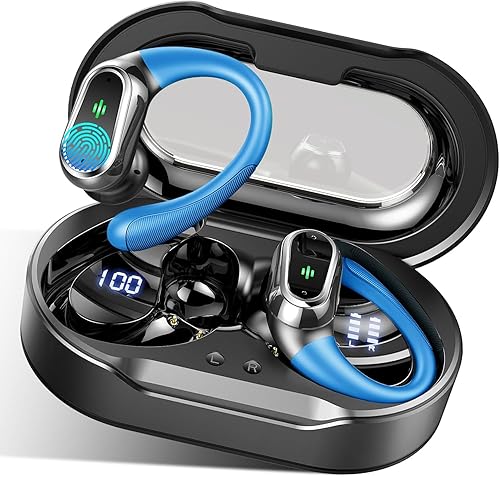 Miniatura 10 de Auriculares inalámbricos, Bluetooth 5.4 2025 deportivos, auriculares Bluetooth con micrófono ENC con cancelación de ruido, auriculares inalámbricos