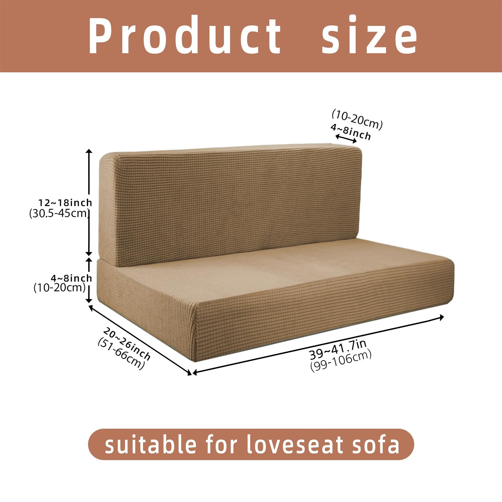 Funda para sofá de caravana, impermeable, elástica, lavable a máquina, funda protectora para futón, protector de muebles para sofá sin brazos