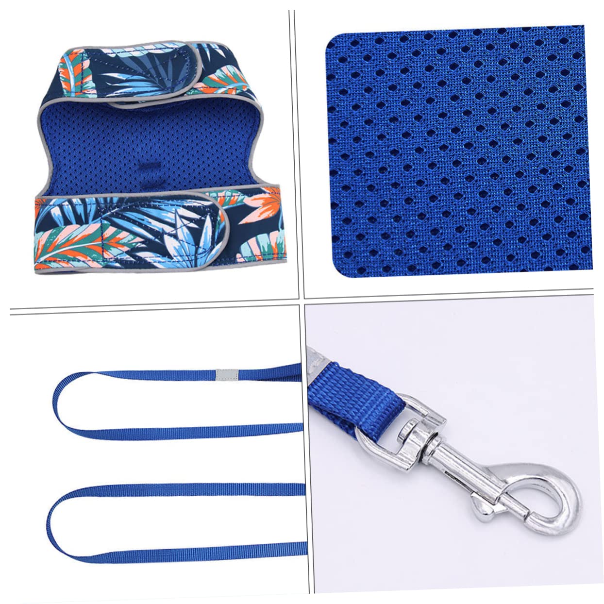 Kisangel 3juegos Arnés Antiescape Reflectante para Gatos Correa Kit De Arnés y Leash De Malla Transpirable para Paseos Nocturnos