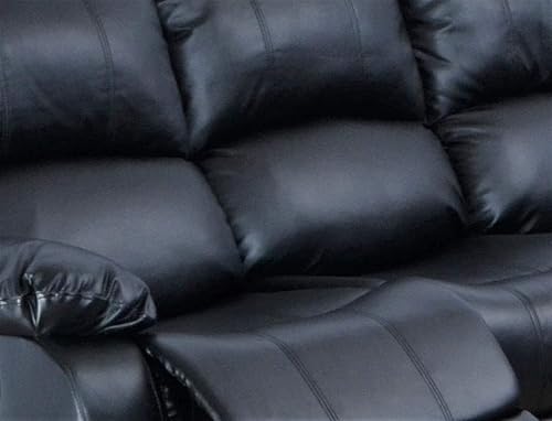 Miniatura 2 de Beverly Fine Furniture 2 piezas de cuero regenerado, negro