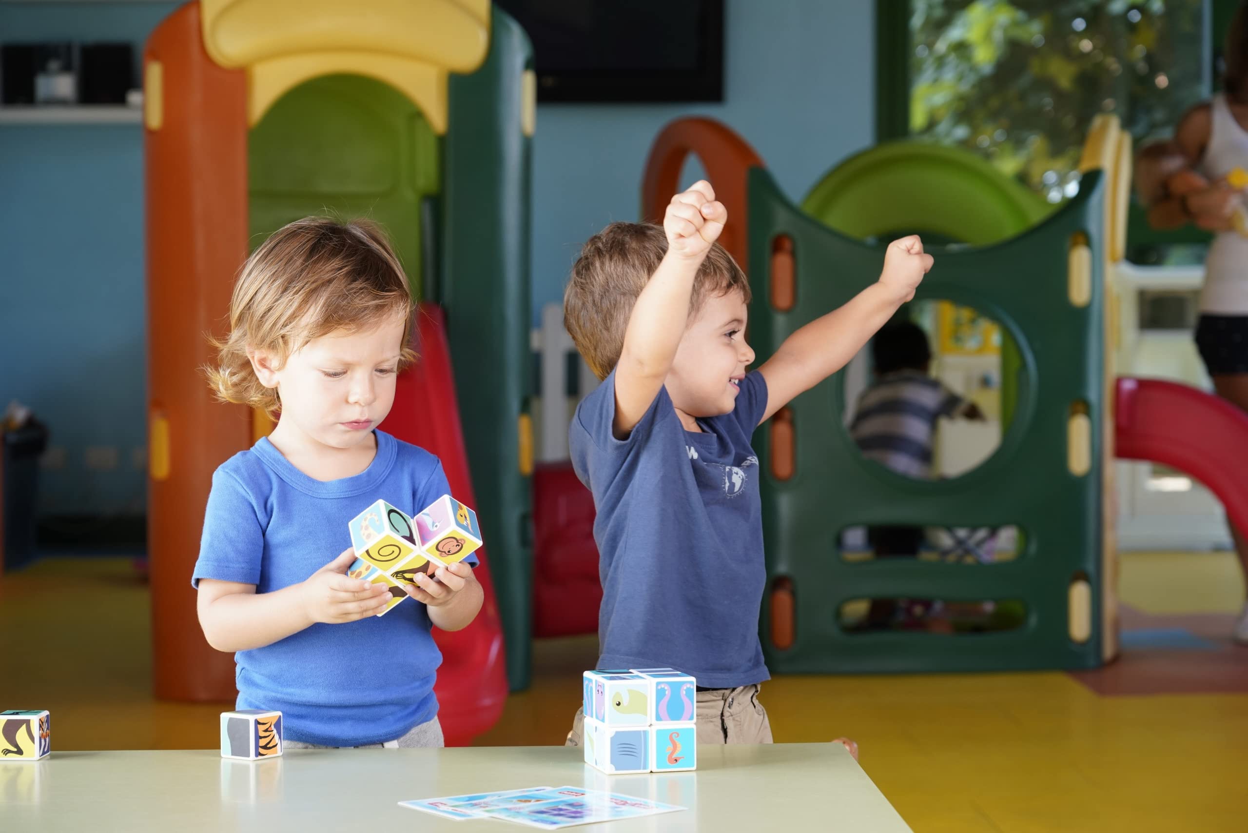 Geomag - Magicube Jungle animals - 6 cubi - Gioco di Costruzione con Cubetti Magnetici