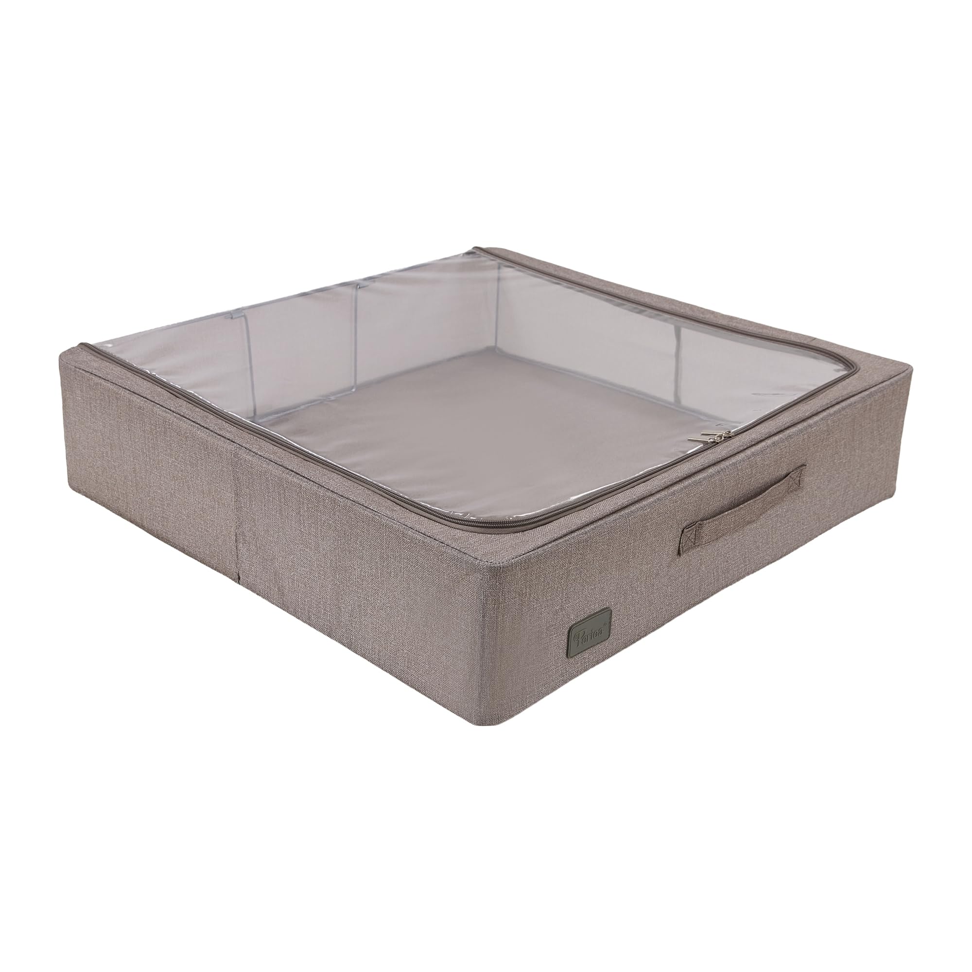 Periea 'casey' Underbed Storage Boxes With LidsFoldableStackableAnd Space-Saving OrganiserGrey Denim EffectLarge from B&Q