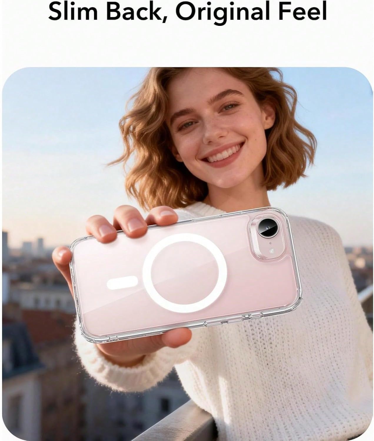 Luxury Magnetic Wireless Charge Case for iPhone 17 E 16 15 14 Plus 13 Pro Max 12 11 Mini Back Cover Transparent Cover (Clear,Galaxy A23)