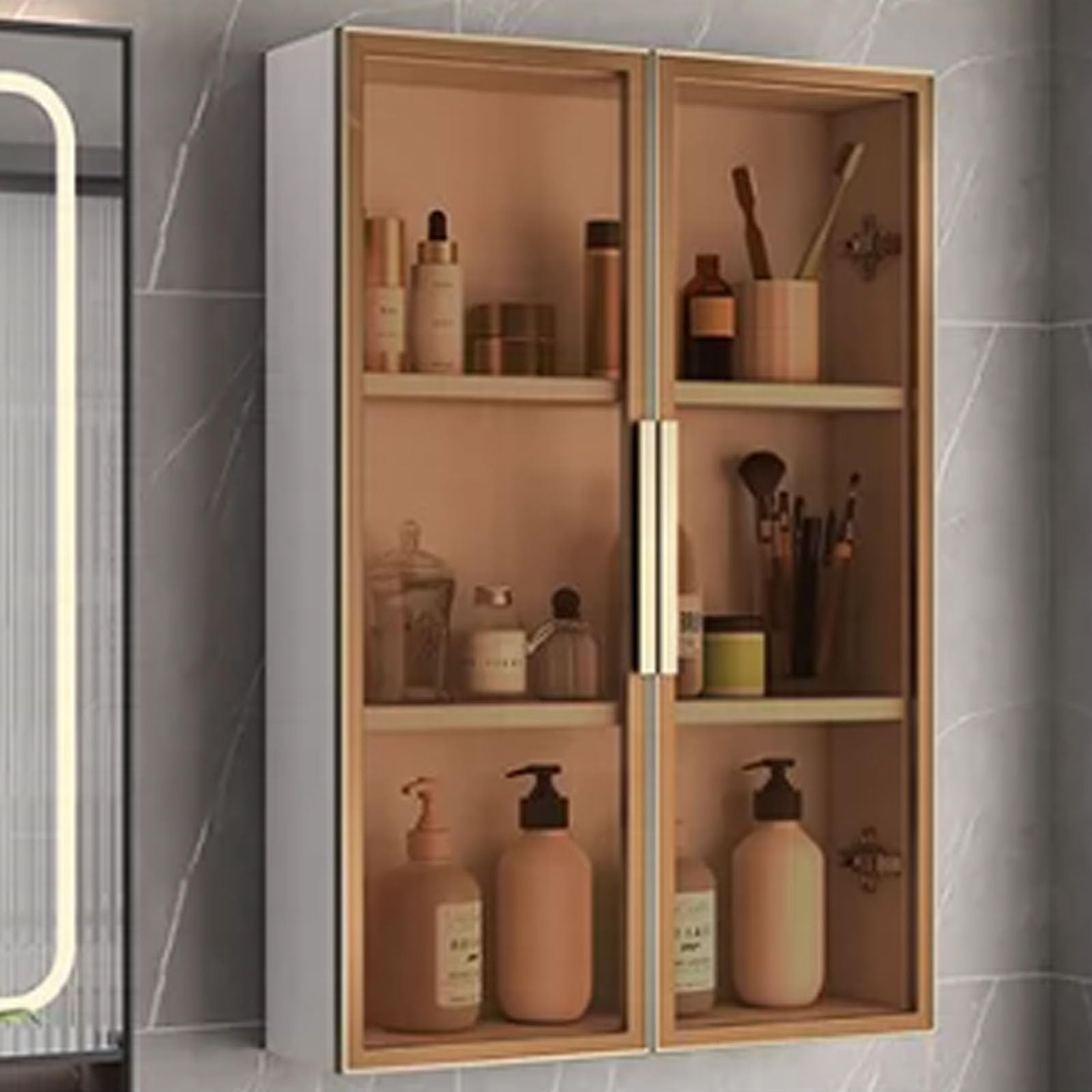 Organiseur de cuisine mural en bois et meuble de rangement pour toilettes