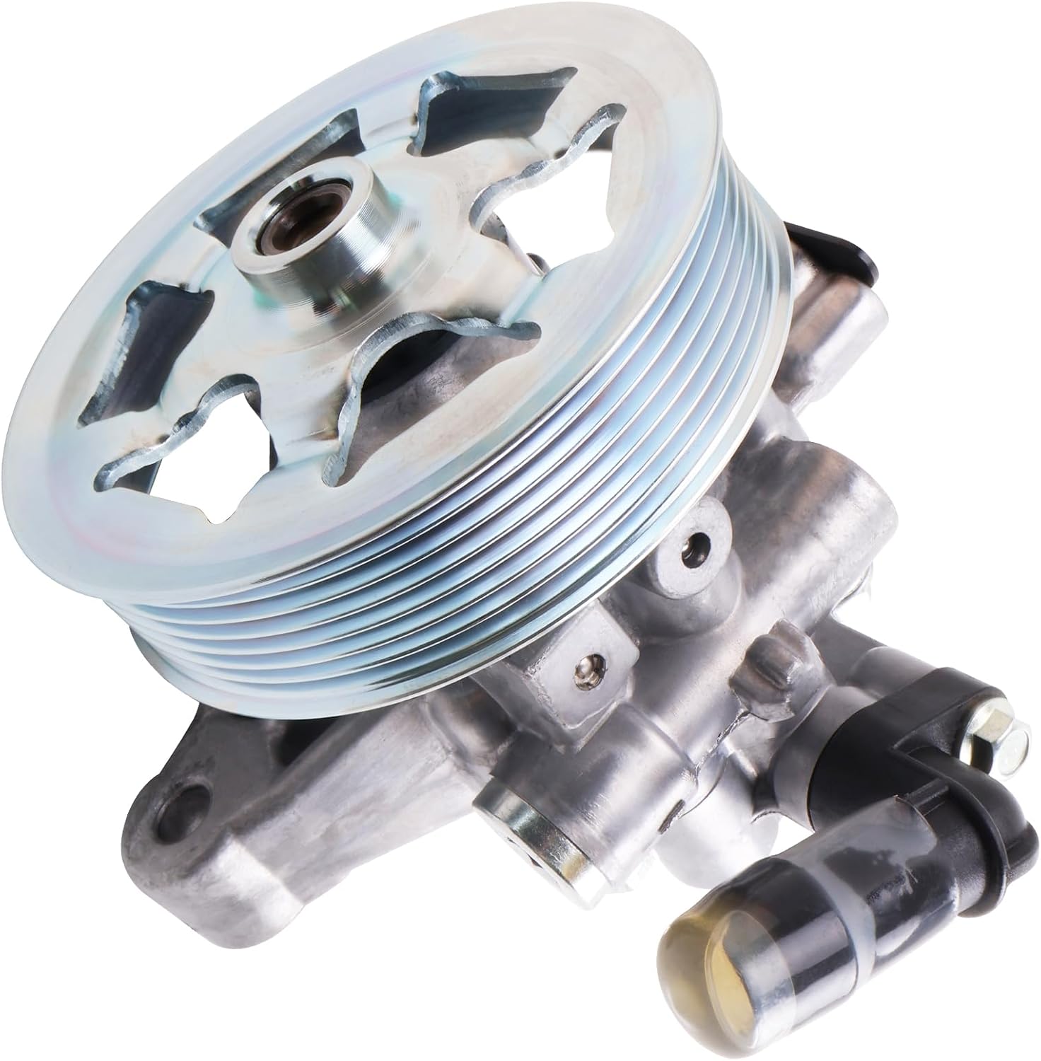 Power Steering Pump with Pulley & Bracket Compatible with 2008 2009 2010 2011 2012 Accord L4 2.4L,Replacement for 215495 965495 N9900725 9900725 6050P