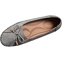 Loafers for Women Lightweight Anti-Slip Breathable Moccasin Trendy Ruched Bow Closed Toe Flats Dressy Slip-On Soft Sole Casual Dress Shoes Office Work Everyday Walking Flats