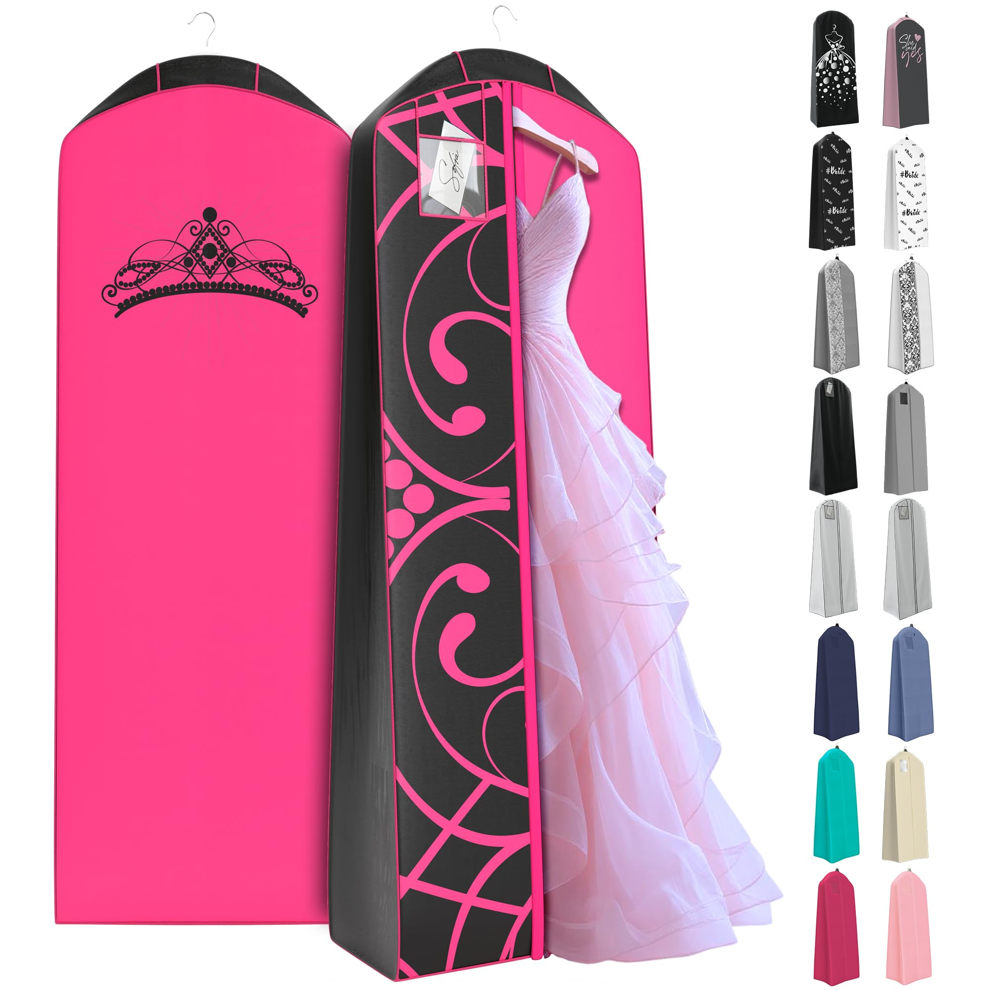 Your Bags Wedding Dress Garment Bag - Garment Bags for Travel Hanging Clothes or Storage - 72 Wedding