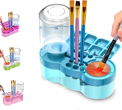Paint Brush Cleaner Tool, Paint Brush Washer with Water Circulation, Blue