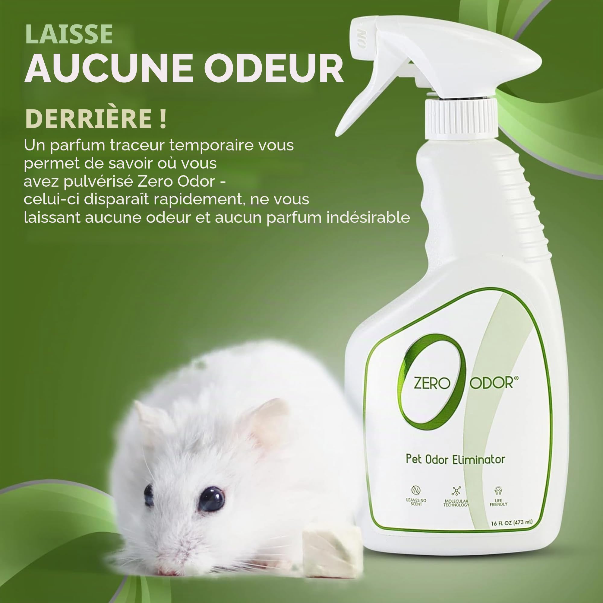 Zero Odor Éliminateur d'odeurs d'animaux de compagnie – Purificateur d'air, purificateur et désodorisant – Plus qu'un désodorisant – Élimine réellement les odeurs au niveau moléculaire – Pulvérisateur
