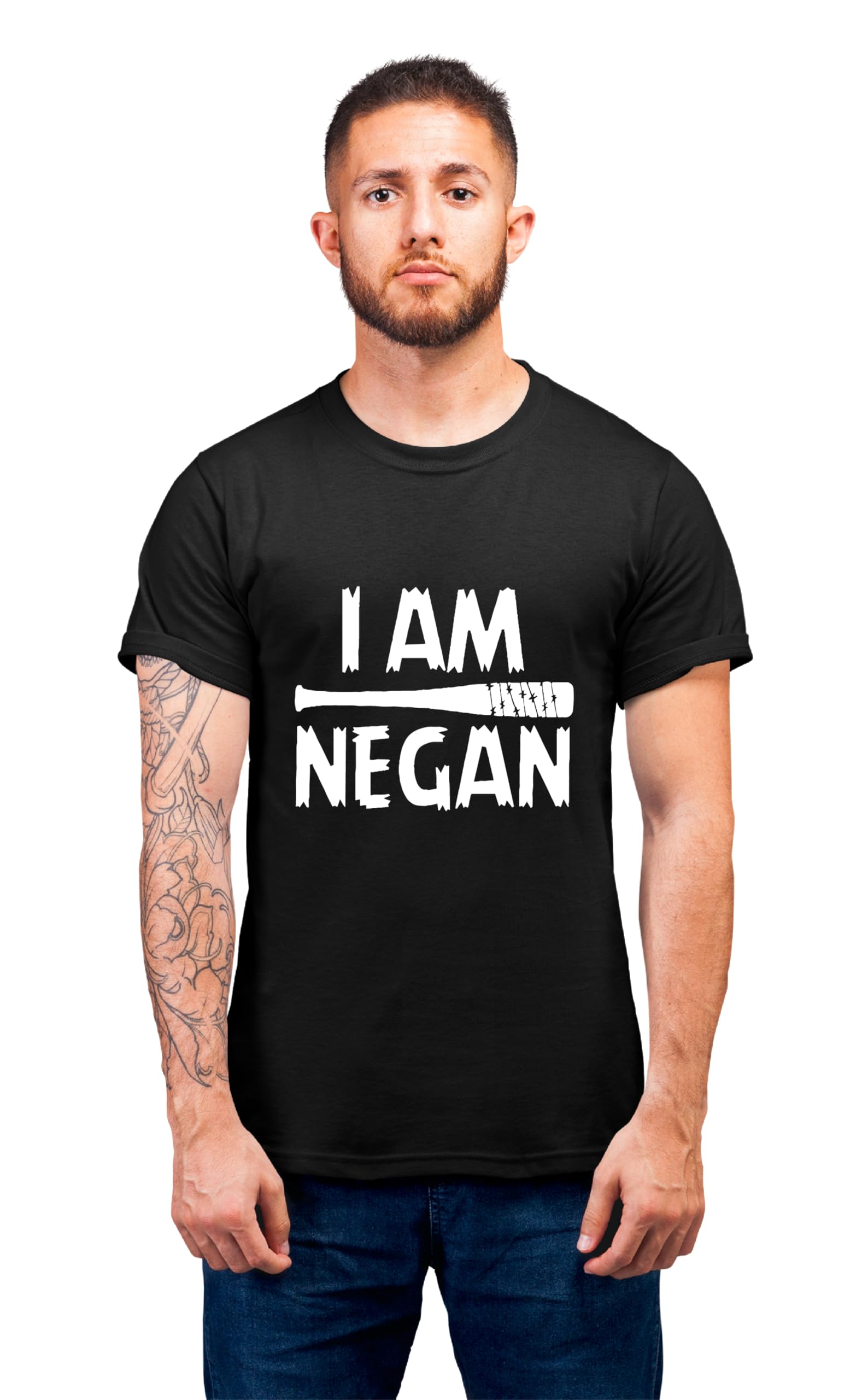“I Am Negan with Baseball Bat” Funny Quote T-Shirt – Minimalist Design, Premium 100% Cotton, Ultra-Soft & Breathable-image-35