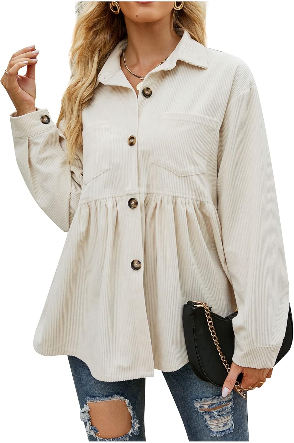 Kedera Womens Corduroy Shirts Casual Long Sleeve Nigeria Ubuy