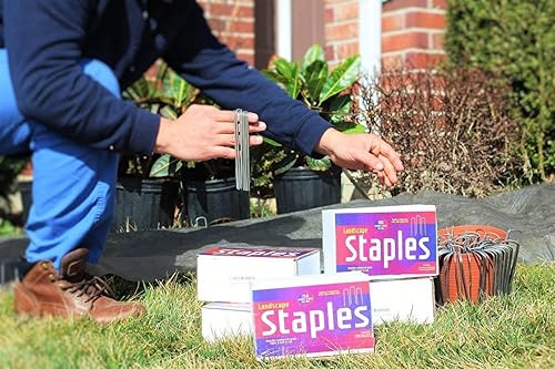 Miniatura 4 de Ashman - Estacas de jardín, grapas galvanizadas para paisaje y estacas para valla resistentes (1000 unidades)
