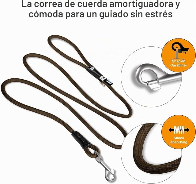 Foto 2 de 4 de curli Stretch Comfort Leash Brown L