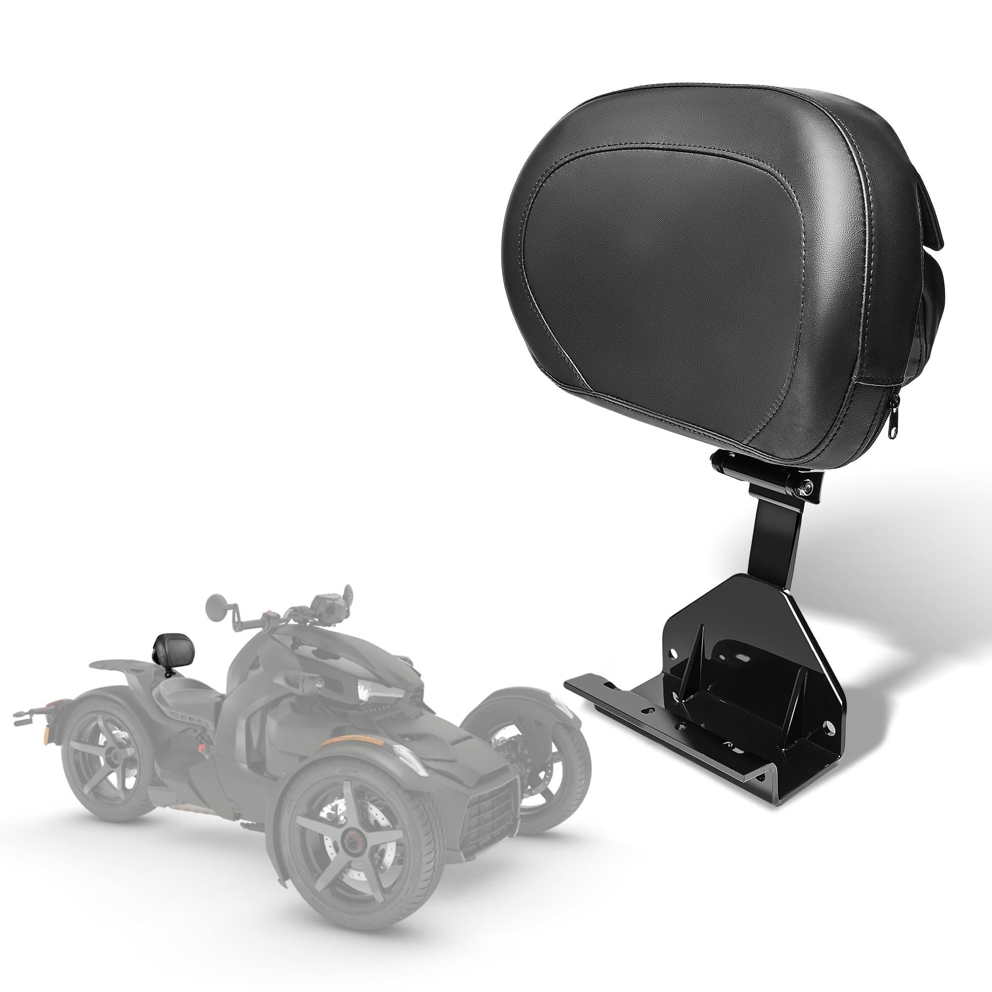 Photo 1 of Motofunder Driver Backrest Adjustable Lumbar Support Rider Backrest Mount Kit Detachable Plug-in Back Rest Pad Compatible with Can Am Ryker 600 900/ Sport 2019-2025 Accessories