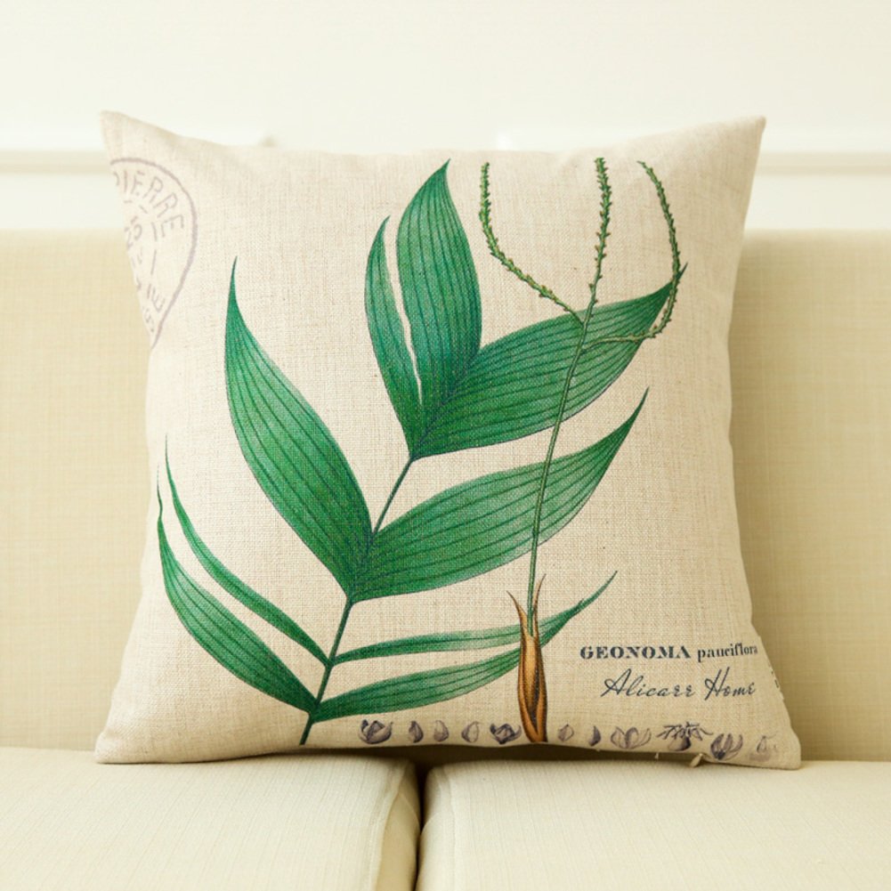 Coussin rétro country américain vert 45x45 cm pour décoration canapé salon