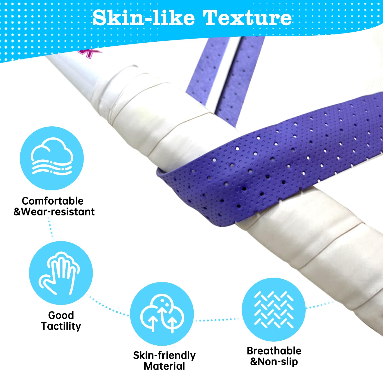 5 Pack Racquet Grip,Badminton Tennis Badminton Racket Grip, Tennis Racquet Over Grip Anti Slip Overgrip Badminton Racket, Grip Tape Tennis Racket, Tennis Grip Tape, Grip Tape Tennis Racket - Image 3