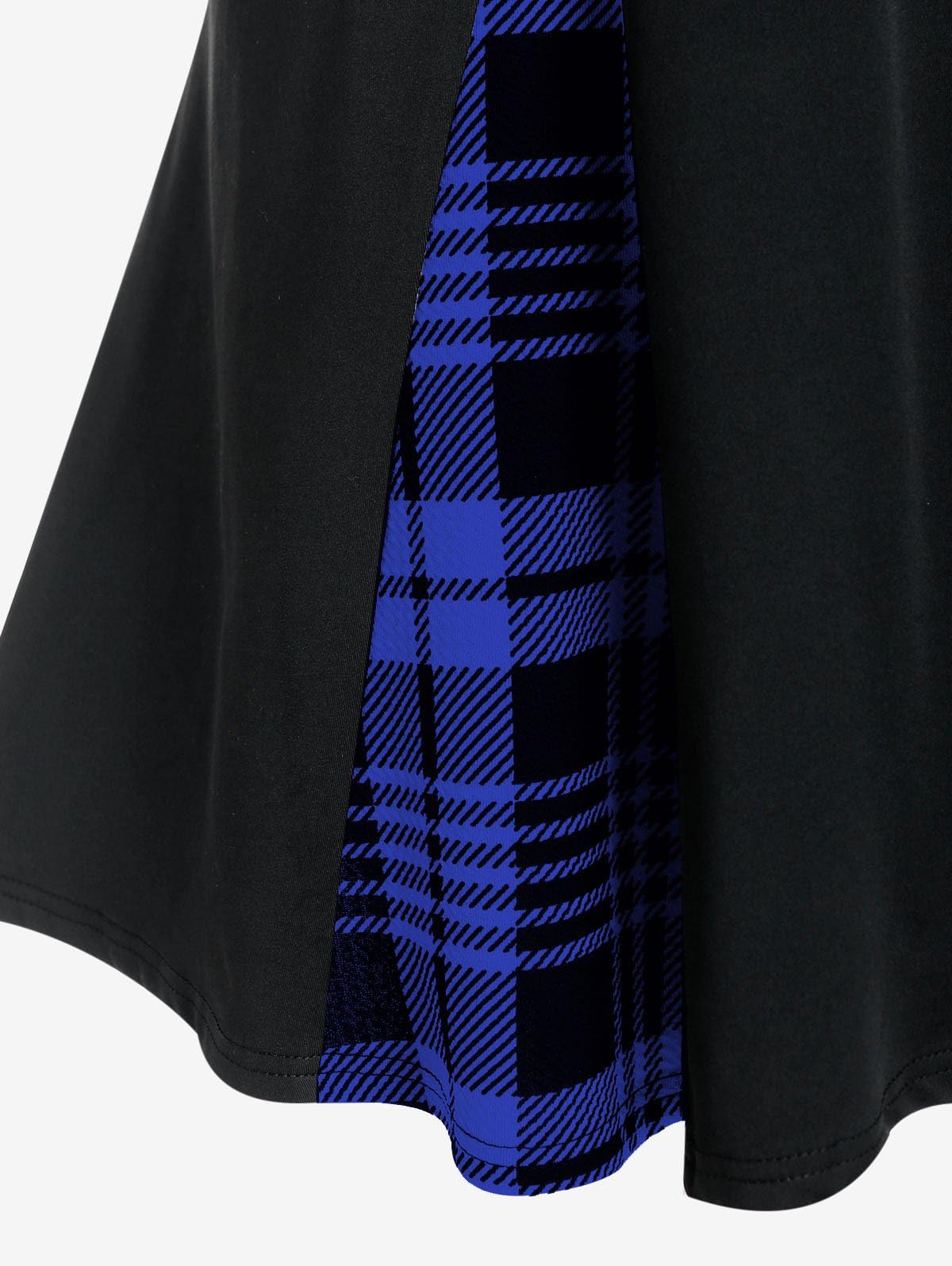 ROSE GAL Women's Plus Size Gothic Mini Skirt High Waisted Short A-Line School Uniform Skirt: Blue_2 2X