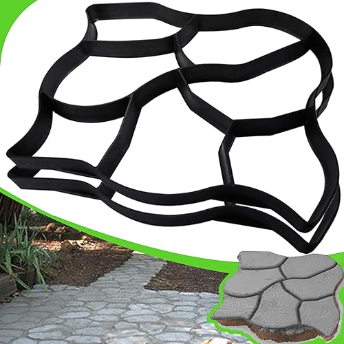 CJGQ Walk Maker - Moldes reutilizables para hacer pavimentos de hormigón, pavimentación de piedra, césped, patio, jardín, bricolaje, pasarela,