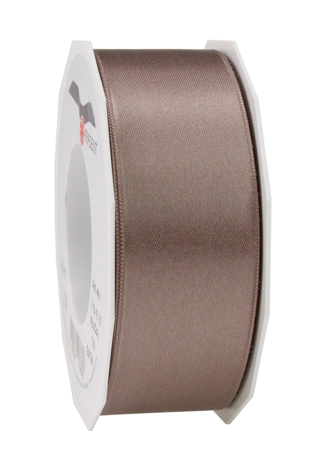 C.E. Pattberg Geschenkband WIEN Silber, 20 M, 40 Mm Breite - Elegantes Dekoband Zum Basteln & Verpacken
