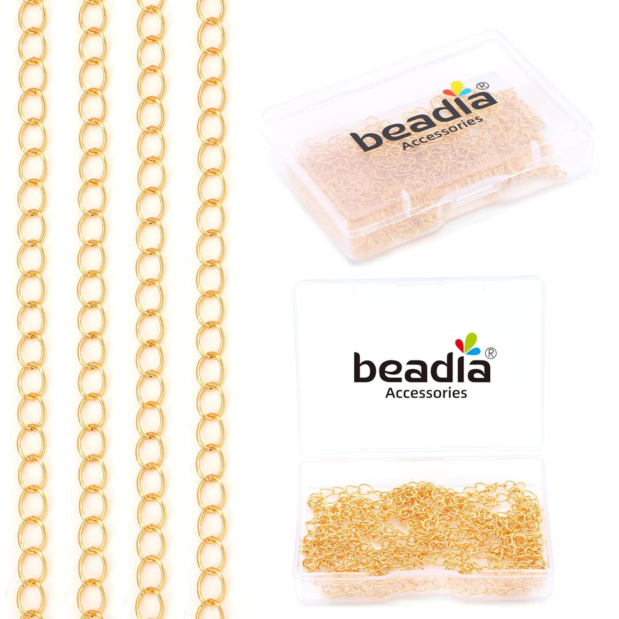 18K Gold Plated Tail Chains for Jewellery Making