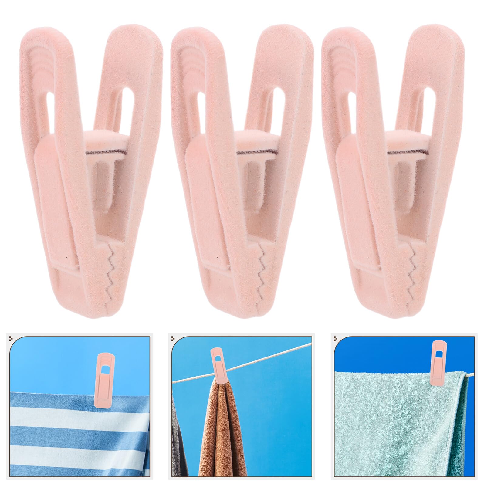 50 Piezas Pinzas de Plástico para Ropa 50 Unidades, Pinzas de Terciopelo Antideslizantes Rosa, Resistentes al Viento para Colgar Toallas, Pantalones y Faldas, Uso Doméstico y
